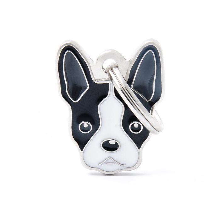 My Family Hundbricka Med Boston Terrier
