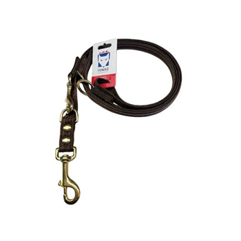 Fenriz Justerbar Dressyrlina i Brun & Mässing 220cm x 15mm