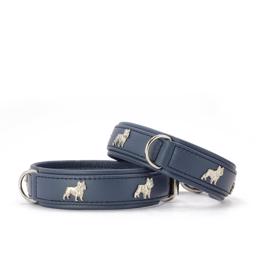 Läderkrage DeLuxe handsydda franska bulldogjeans