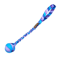Tug-e-nuff PowerBall Bungee Dummy med Ball Purple och Blå 44cm