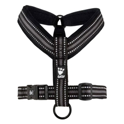 Hurtta Polstrad Y-sele För Hunden Design Raven Svart