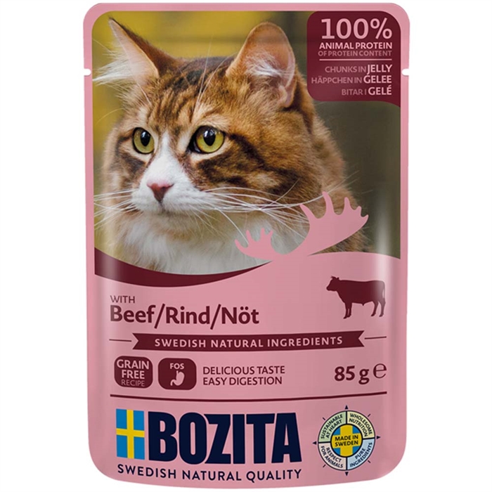 Bozita Feline Bitar i Gelé Nötkött 85g