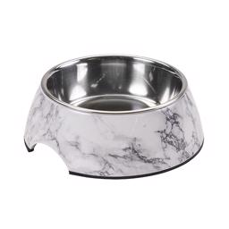 Royal Dog Food & Water Bowl Design Marble