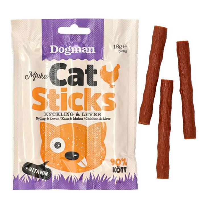 Dogman Cat Sticks med kyckling och lever