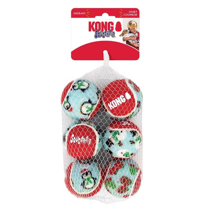 Kong Holiday SqueakAir Balls Festliga julkulor för hunden
