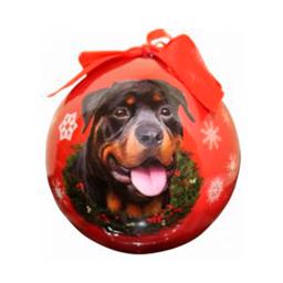 Julprydnad Julboll med Saint Bernard Dog på röd boll