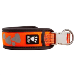 Hurtta Weekend Warrior ECO Hundhalsband i Neon Orange 35-45 cm.
