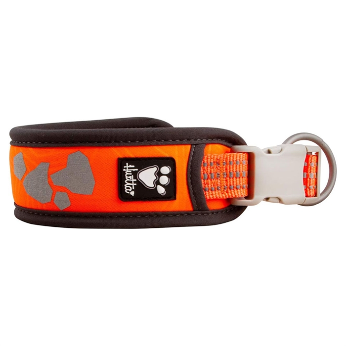 Hurtta Weekend Warrior ECO Hundhalsband i Neon Orange 35-45 cm.