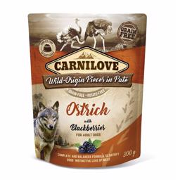 Carnilove Pouch Pate Wet Foder med strutsar och björnbär 300 gram