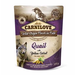 Carnilove Pouch Pate Våtmat med vaktel och gula morötter 300 gram