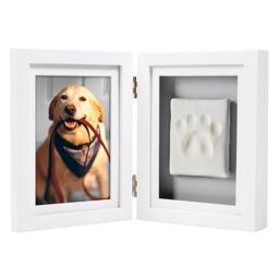 PawPrints Fotoram Stående Med Tassavtryck White
