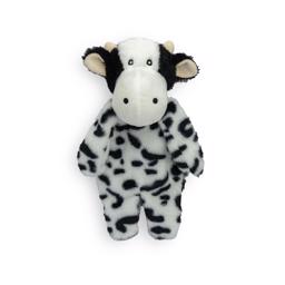 PartyPets Floppy Dog Teddy Bear Cow i svart och vitt