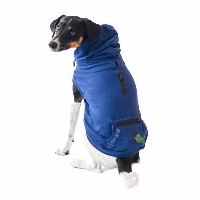 DGS Chill Kuzzi Biobliss Calming Hoodie For Dogs BLÅ