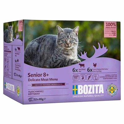 Bozita Feline Bitar i Sås För Seniorkatten MIXBOX 12st