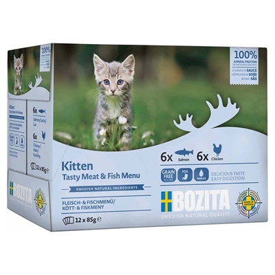 Bozita Feline Bitar i Sås För Kattunge MIXBOX 12x85g