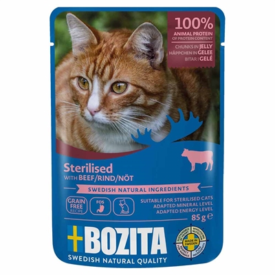 Bozita Feline Sterilised Bitar i Gelé Nötkött 85g