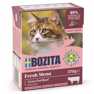 BOZITA Kattmat Bitar I Gelé Med 100% Färskt Hackat Nötkött