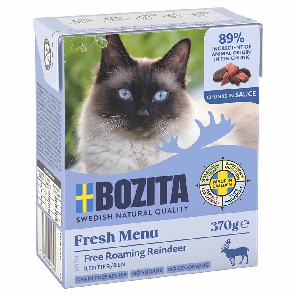 BOZITA Kattmat Bitar I Sås Med 100% Färskt Ren