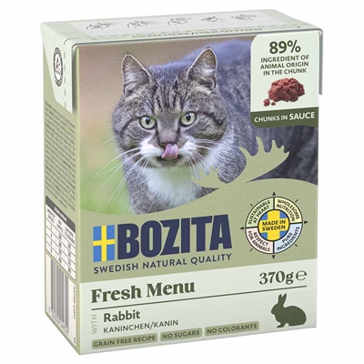 BOZITA Kattmat Bitar I Sås Med 100% Färsk Kanin