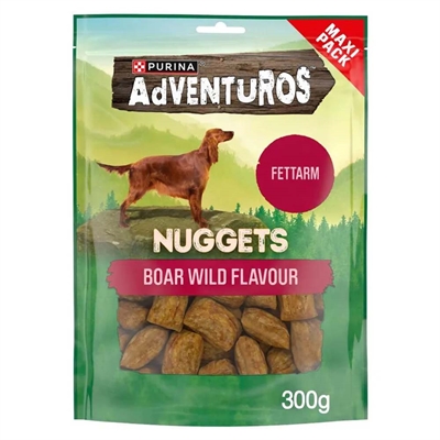 Adventuros Nuggets Boar Wild Flavour Hundgodis 300g