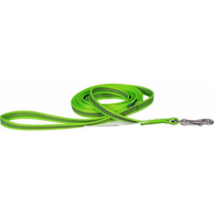 Alac hundkoppel med anti-halk av gummi och handtag 12 mm x 3 meter NEONGRÖN