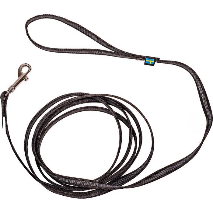 Alac Hundkoppel med Gummi Anti-slip och Handtag 12mm x 3 meter SVART
