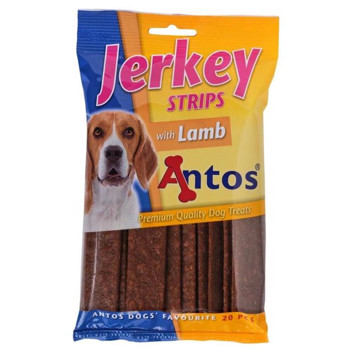 Antos Jerkey Strips Med LAMM Läckra Platta Köttstänger 200g