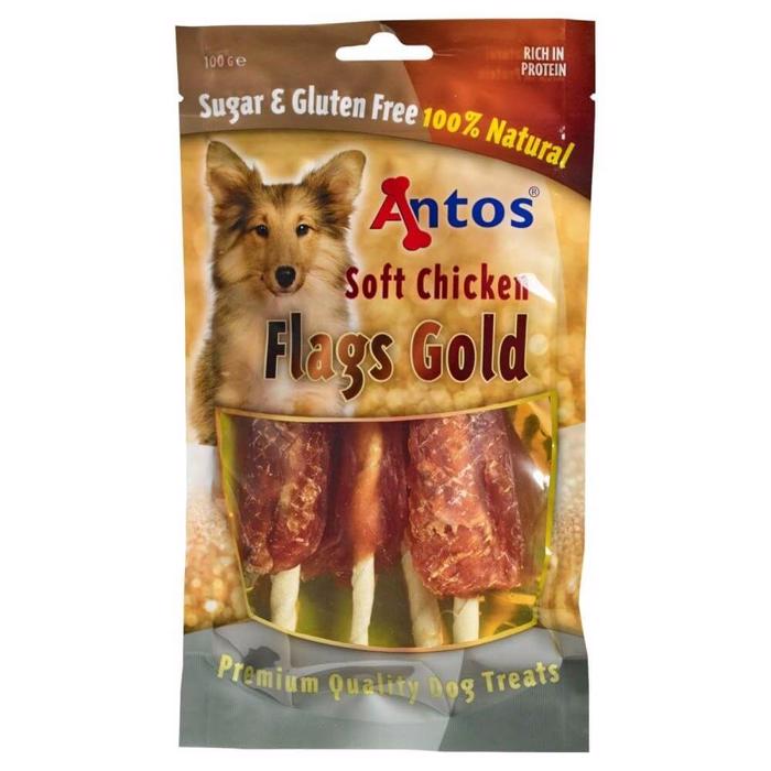 Antos Soft Chicken Flags Guld Tuggben Med Kycklingbröst 100g