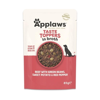 Applaws Taste Toppers Broth Biff Gröna Bönor & Potatis 85g