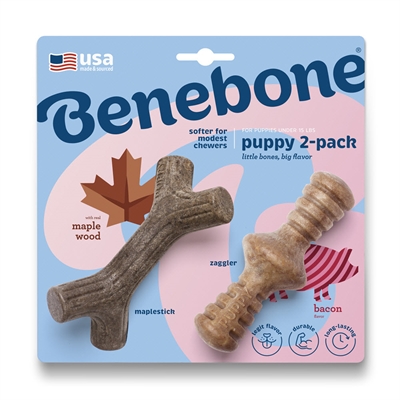 Benebone Puppy 2-Pack Maplestick & Zaggler Valp Startpaket