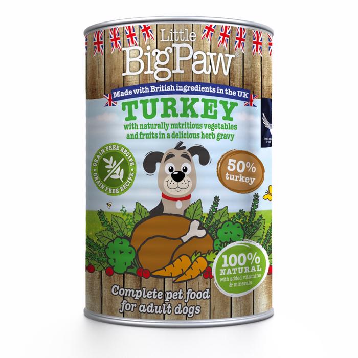 Little BigPaw Turkey Läcker blötmat i läcker sås med Kalkon & grönt 390g