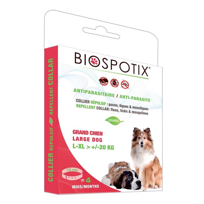 Biospotix lopp- och fästkrage för stora hundar över 20 kg