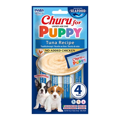 Churu Puppy Tubes Flytande Godis Till Valpen med Kyckling & Lax