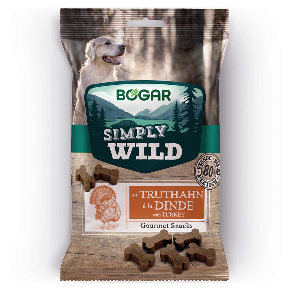 Bogar Simply Wild Gourmet Snack med Kalkon 100g