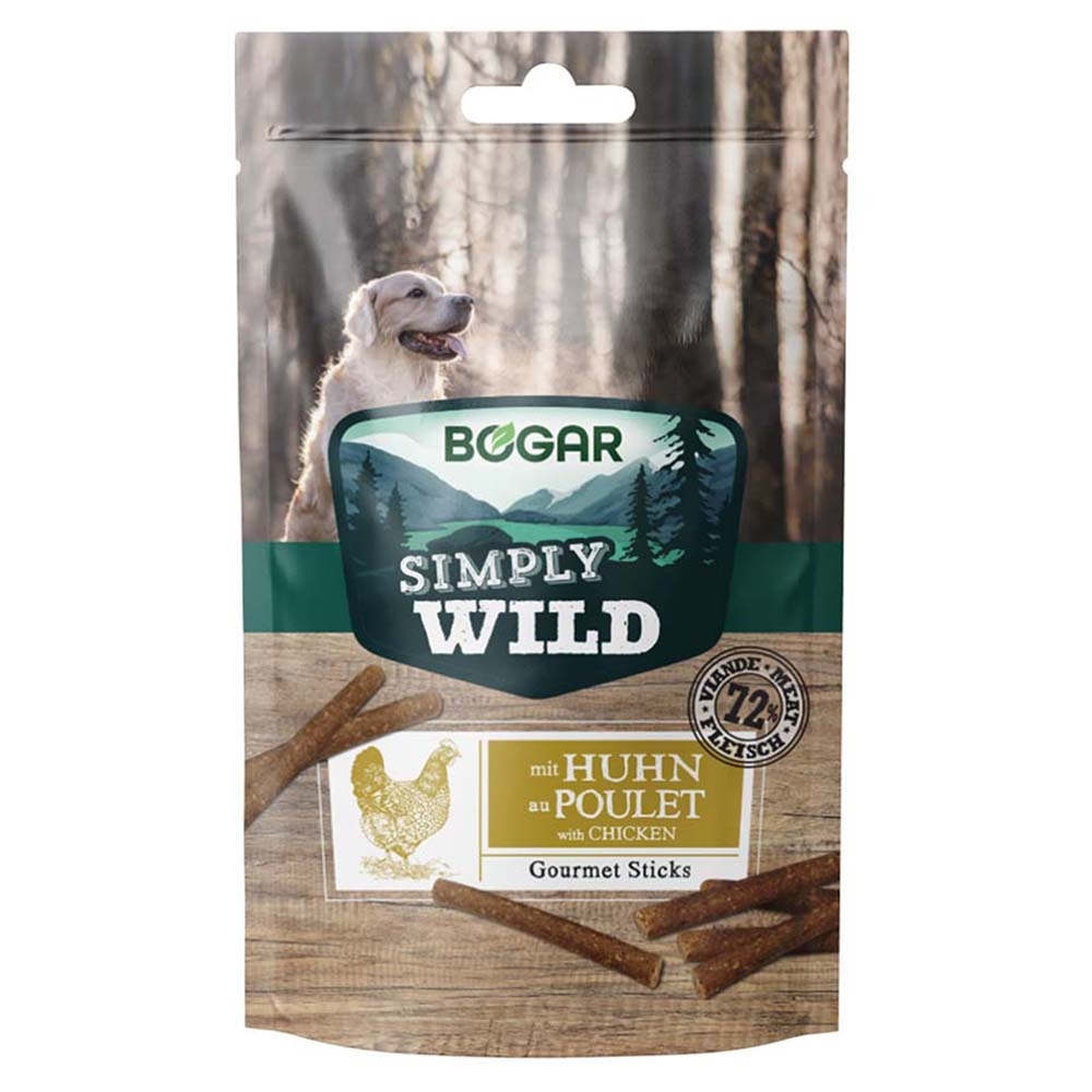 Bogar Simply Wild Gourmet Sticks med Kyckling 100g