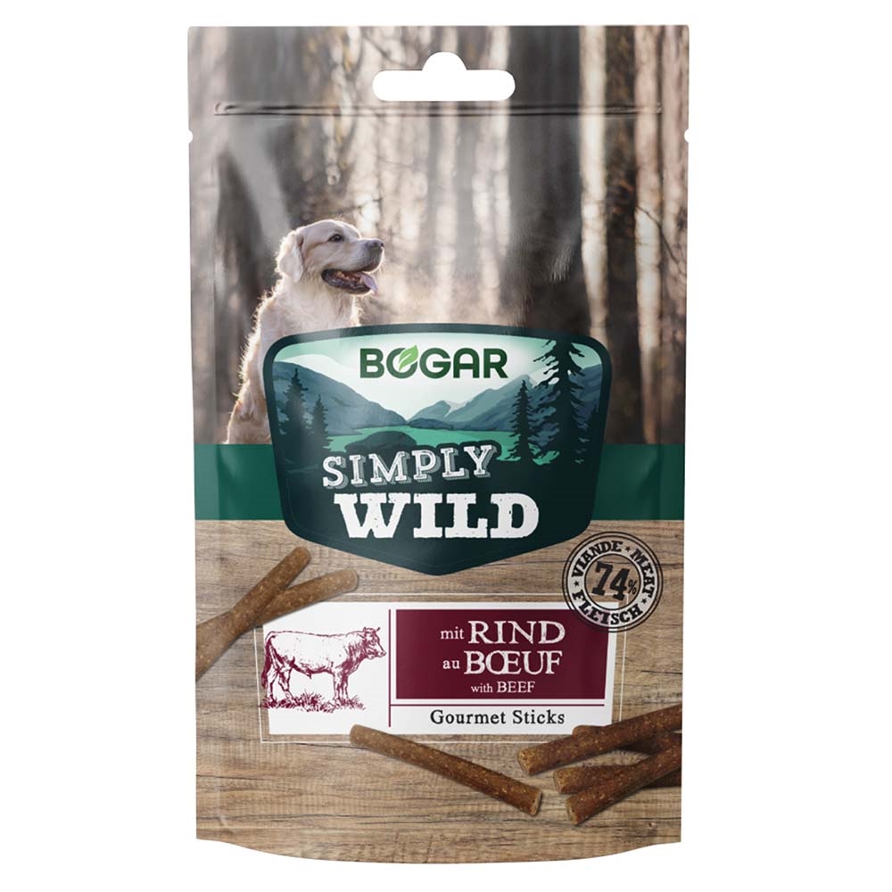 Bogar Simply Wild Gourmet Sticks med Nötkött 100g
