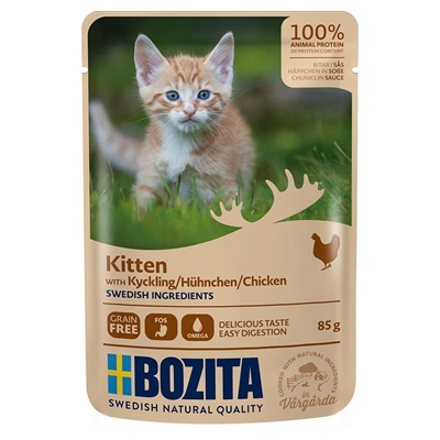 Bozita Feline Bitar i Sås För Kattunge med Kyckling 85g