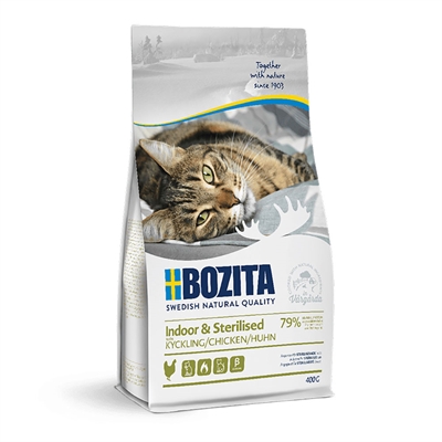 Bozita Indoor & Sterilised Kattfoder med Kyckling 400g