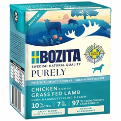 Bozita Purely Adult Dog Pate med bitar av kyckling & lamm 370g