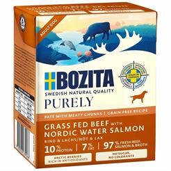 Bozita Purely Adult Dog Pate med nötkött & laxbitar 370g