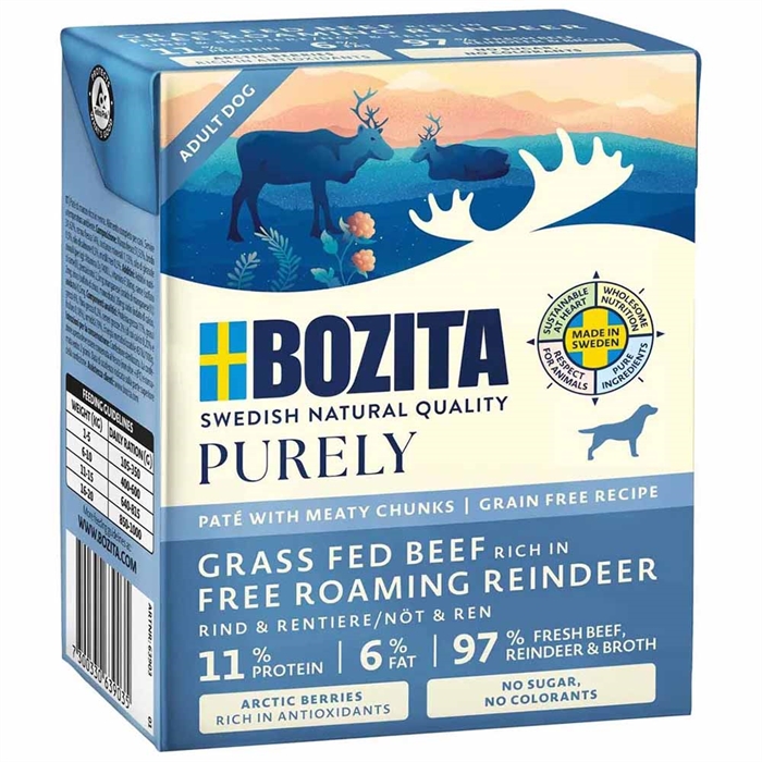 Bozita Purely Adult Dog Pate med nötkött & renbitar 370g