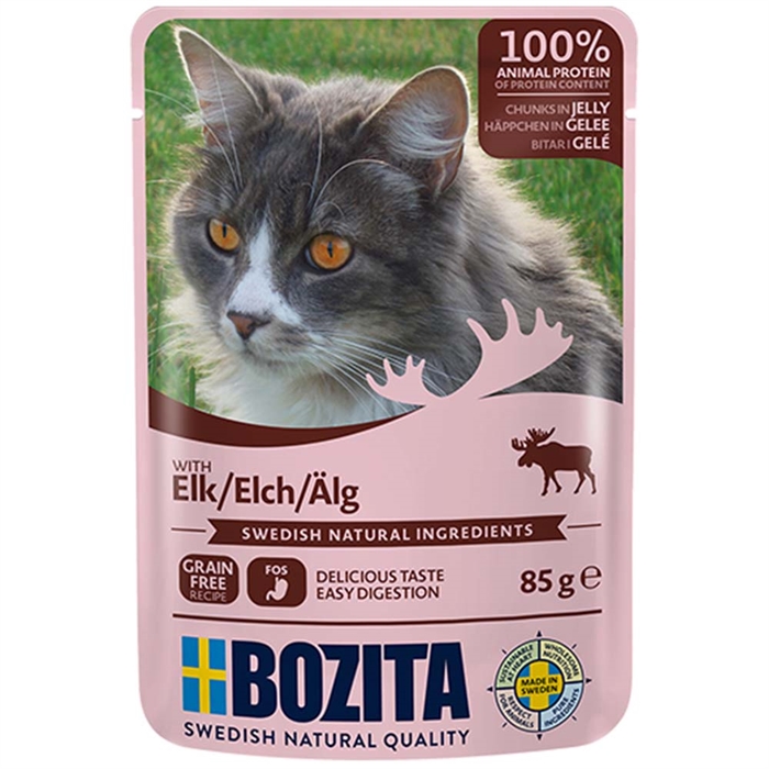 Bozita Feline Bitar i Gelé Älg 85g