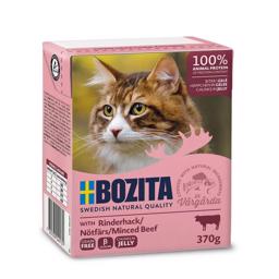 BOZITA Kattfoderbitar i gelé med 100 % färsk nötfärs