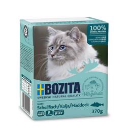 BOZITA Kattfoderbitar i gelé med 100 % färsk kolja