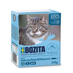 BOZITA Kattfoderbitar i gelé med 100 % färsk makrill