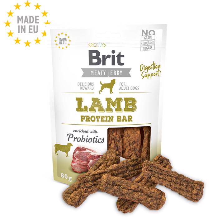 Brit Meaty Jerky Lamb Dog\'s Protein Bar With Lamb