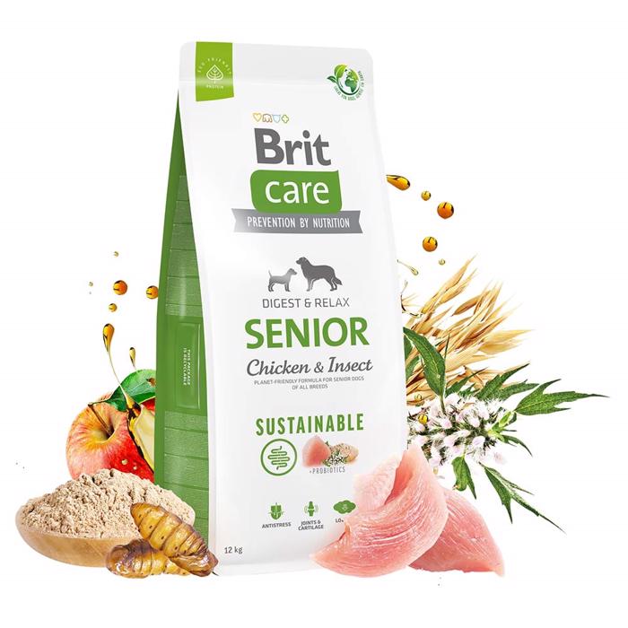 Hundmat BRIT Care Sustainable Senior med kyckling & insekter