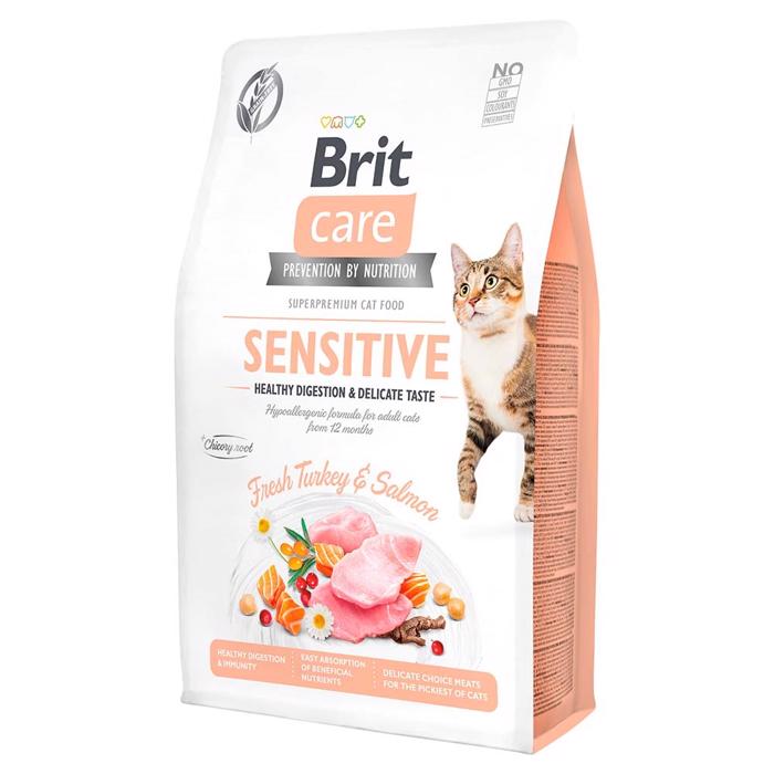 Brit Care Cat Food For Sensitive Cats Sensitive Fresh Turkey & Lax