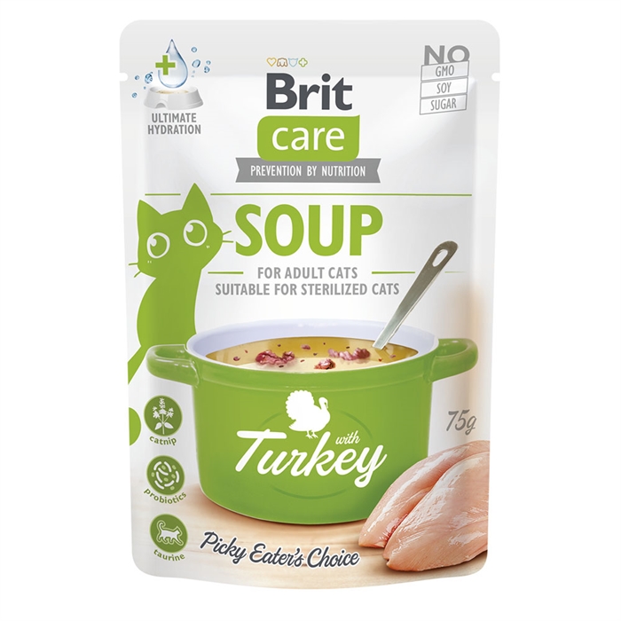 Brit Care Kattmatsoppa med Kalkon för vuxna katter 75g