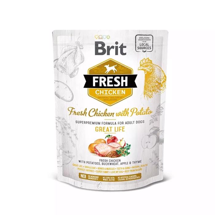 Hundfoder BRIT Fresh Great Life med Kyckling & Potatis SMAKPROV 100g